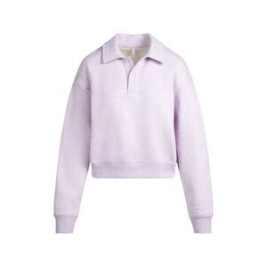 skims cotton fleece polo sweatshirt
